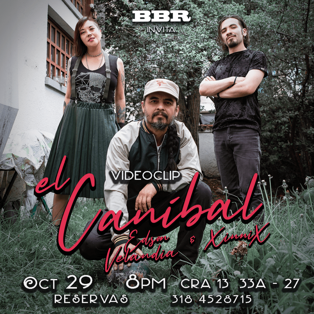 3 Personas en la foto. Fecha de lanzamiento de El Canibal en BBR. 29 Octubre 2021.