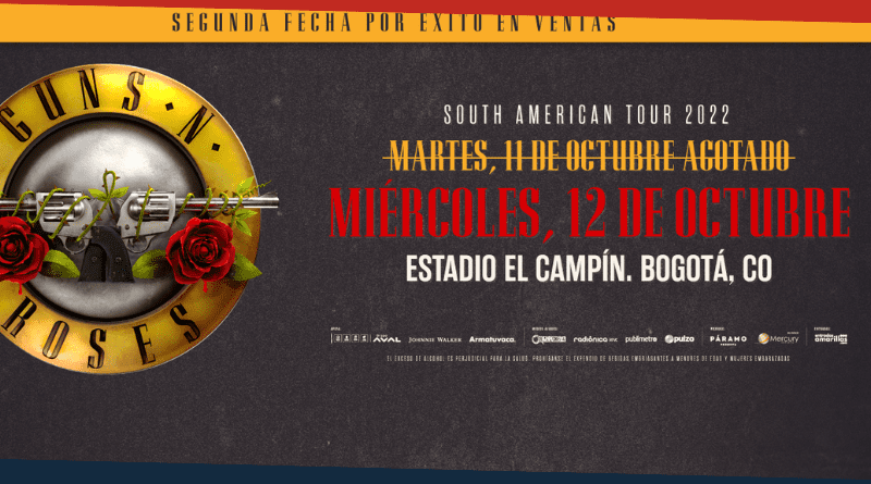 Guns N’ Roses abre segunda fecha en Colombia