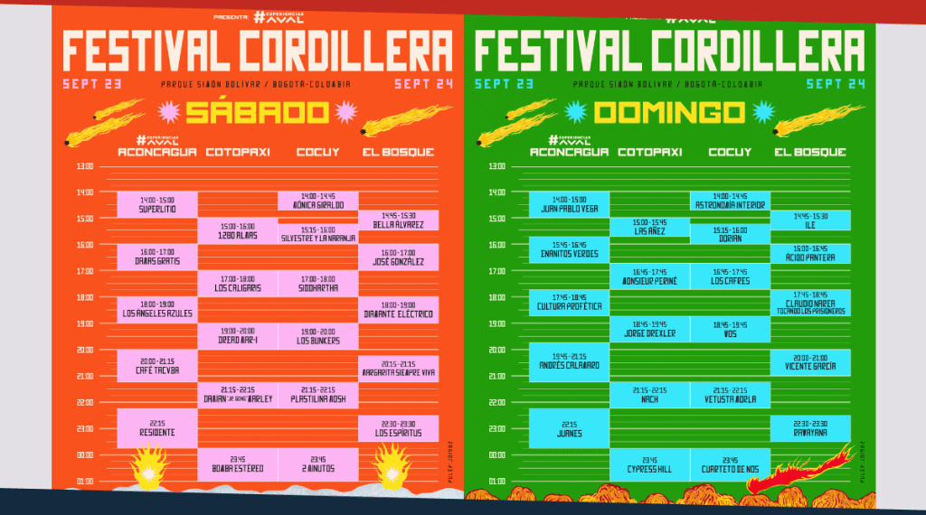 horarios festival cordillera noticias